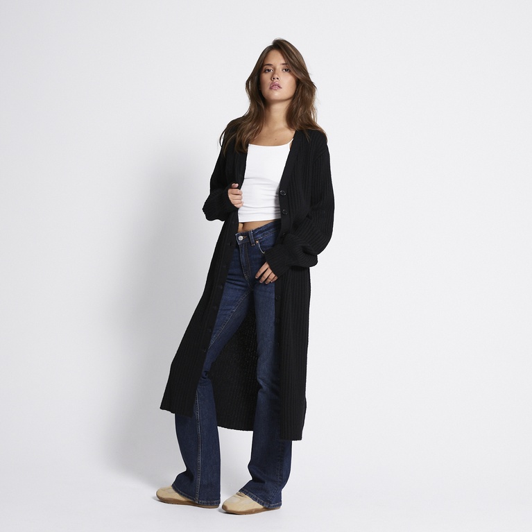 Ribbed knit cardigan dress "Lindsey"